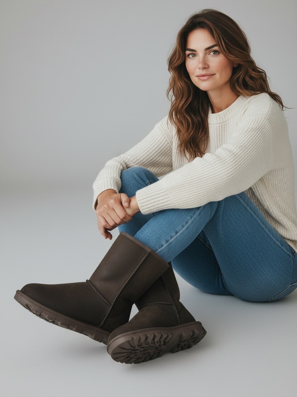 Ugg Classic Short Winter Boots in Dark Brown Women Cozy Slip On Size 6